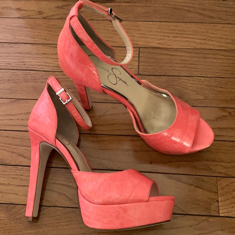 Jessica Simpson Platform Snake Embossed Sandals